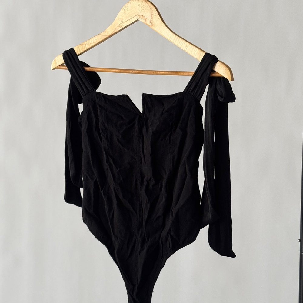 Free People Lola bodysuit tie shoulders